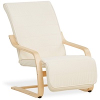 Homestyle4u Relaxsessel mit Fußstütze in Beige | Gr.: onesize