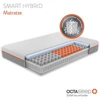 Octasleep Taschenfederkernmatratze OCTASLEEP Smart Hybrid Matress", weiß, B:160cm H:23cm