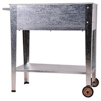 Garden Pleasure Pflanzkübel LAVANDIA Metall silber rechteckig 75,0 x