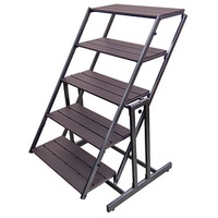 Garden Pleasure Blumentreppe TABORA Metall dunkelbraun rechteckig 70,2 x