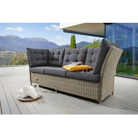 Destiny Loungesofa PALMA Aluminium, Polyrattan, 3er Bank, inkl. Auflagen,