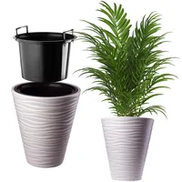 Kadax Blumentopf, Blumenkübel, Pflanztopf aus Kunststoff, Übertopf, rund, 40