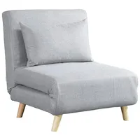Home Deluxe Schlafsessel Grau, Kunststoff, Holz, 73x83x75 cm, Wohnzimmer,