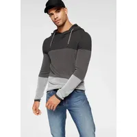 Bruno banani Kapuzenpullover, im trendigen Waffel-Look Bruno Banani anthrazit-gestreift