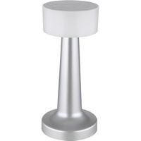GLOBO Tischlampe Tischleuchte Nachttischlampe Schreibtischleuchte Leselampe Touchdimmer, Kunststoff nickel-matt,