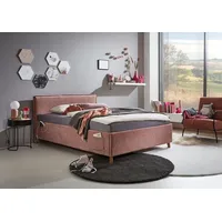 Meise Möbel meise.möbel Polsterbett Fun mit Lattenrost Stoff Rosa
