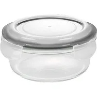 Michelino Aufbewahrungsglas Vorratsglas Glasbehälter mit Silikondeckel Rund 400 ml