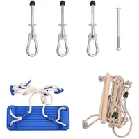 VidaXL Schaukelsitz mit Seilleiter Blau 37x15 cm PE