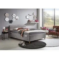 Meise Möbel meise.möbel Polsterbett Fun mit Lattenrost Stoff Grau