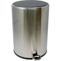B&S Kosmetikeimer Edelstahl rund 5 Liter silber mit Absenkautomatik