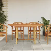 VidaXL Gartentisch Ausziehbar 110-160x80x75 cm Massivholz Teak