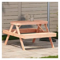 VidaXL Picknicktisch 105x134x75 cm Massivholz Douglasie