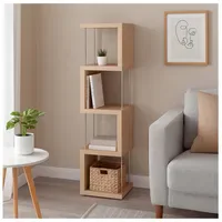 Hti-Living Standregal 4 Fächer 1-tlg. Braun