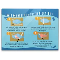 Speecheese Wie man einen Fisch filetiert Schneidebrett in 39x28cm