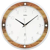 AMS Funkwanduhr F5565 4,0 cm braun