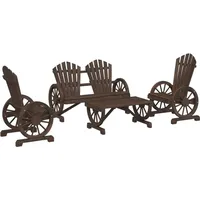 VidaXL Timothea Loungeset braun