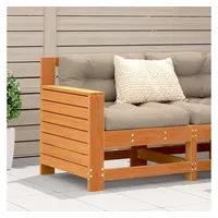 VidaXL Gartensofa mit Armlehne und Kissen Wachsbraun Massivholz Kiefer