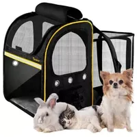 Purlov Tierreisebox Tierrucksack Rucksack Tiere bis 7 kg, Seitentaschen