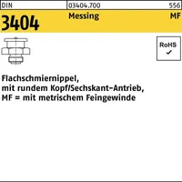 Industrial Quality Supplies DIN 3404 Flachschmiernippel Messing M 10