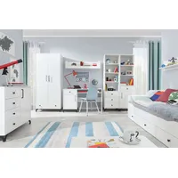 99rooms Arm Kinderzimmer-Set I Weiß Hochglanz