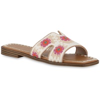 Stiefelparadies Damen Pantoletten in Khaki Mehrfarbig,