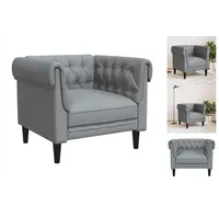 VidaXL Chesterfield-Sessel Hellgrau Stoff