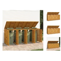 VidaXL Mülltonnenbox für 4 Tonnen 280x89x117 cm Massivholz Akazie