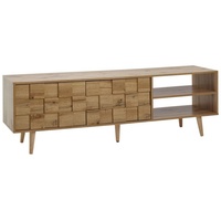 KADIMA DESIGN Eichen-Dekor Lowboard, TV-Unterschrank, Aufbewahrung, bis 70-Zoll TV