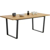 CARO-Möbel Esstisch Wildeiche Holzwerkstoff, Vintage, 180x76x90 cm Esszimmer, Tische,