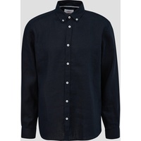 S.Oliver - Leinenhemd mit Button-Down-Kragen, Herren, blau, XL
