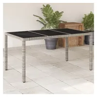 VidaXL Gartentisch mit Glasplatte 150 x 90 x 75