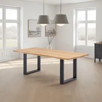 Woodlive DESIGN BY NATURE Massivholztisch Esstisch Brian 160x90, Wildeiche