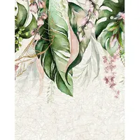 Marburg Fototapete Floral Modern Grau 2,7 m x 2,12