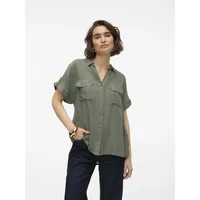 Vero Moda Vmbumpy S/S SHIRT WVN GA Noos, grün