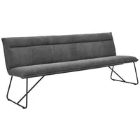 Johann Jakob Sitzbank Anthrazit, Textil, 3-Sitzer, 220x88x66 cm, erweiterbar,