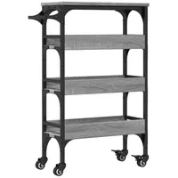 VidaXL Küchenwagen Grau Sonoma 53x20x76 cm Holzwerkstoff