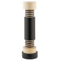 Alessi Twergi Salz/Pfeffermühle aus Buchenholz, Pfeffermühle + Salzmühle, Schwarz