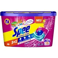 Spee Power Caps Color 3+1, Colorwaschmittel, 16) Waschladungen, Reinheit,