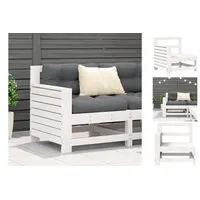 VidaXL Gartensofa mit Armlehne weiß