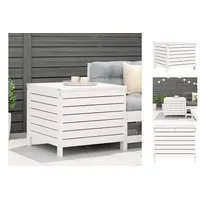 VidaXL Gartenhocker Weiß 62x63,5x53,5 cm Massivholz Kiefer