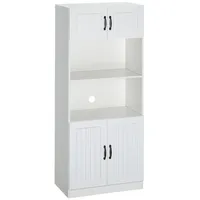 Homcom Küchenbuffet Hochschrank mit 2 Regalen und 2 Schränken