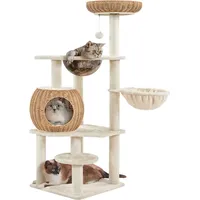 Yaheetech Kratzbaum 137,5 cm beige