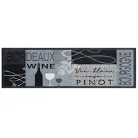 VidaXL Küchenteppich Waschbar Wein Grau 45x150 cm Samt