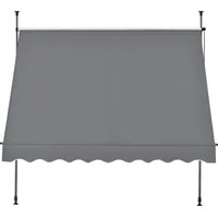 Pro.tec Klemmmarkise Stem 150x120x220-309 cm Mittelgrau