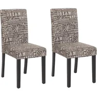 MCW 2er-Set Esszimmerstuhl Stuhl Küchenstuhl Littau ~ Textil mit
