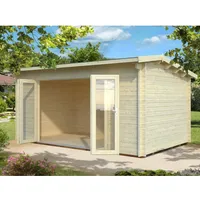 Palmako Ines Holz-Gartenhaus Natur Satteldach Tauchgrundiert 480 cm x