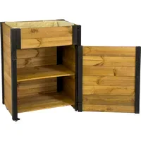 Dobar Hochbeet 60 x 40 x 80 cm Schwarz