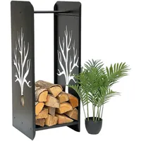 DanDiBo Ambiente Kaminholzregal 10-1470 Kaminholzständer 100 cm Holzkorb Kaminholzhalter