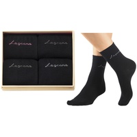 LASCANA Basicsocken Damen 4x schwarz Gr.39-42