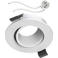 Ledscom.de Decken-Einbaurahmen KUN, rund, schwenkbar (MR16/PAR16/50mm) + GU5.3 Fassung